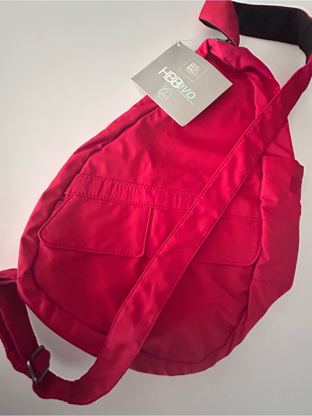 Ameribag Healthy Back Bag, red, 17”, ergonomic, teardrop shape